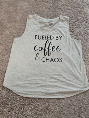 Apt. 9 Speckled 'Fueled by Coffee & Chaos' Graphic Tank